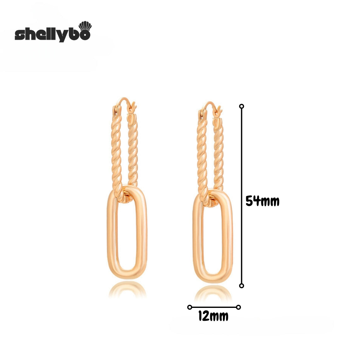 Golden Links Earring