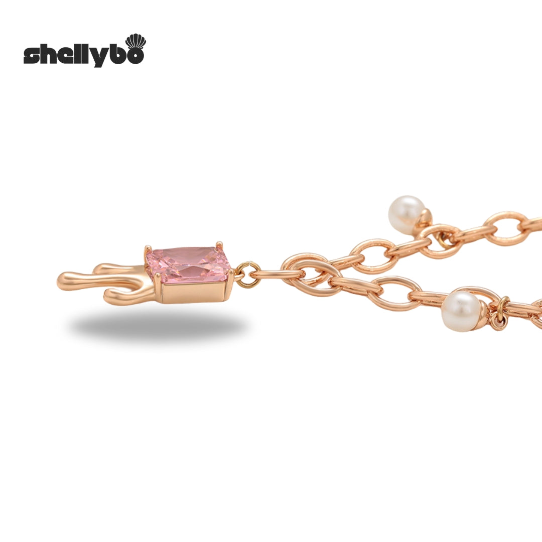 Rosy Drip Necklace